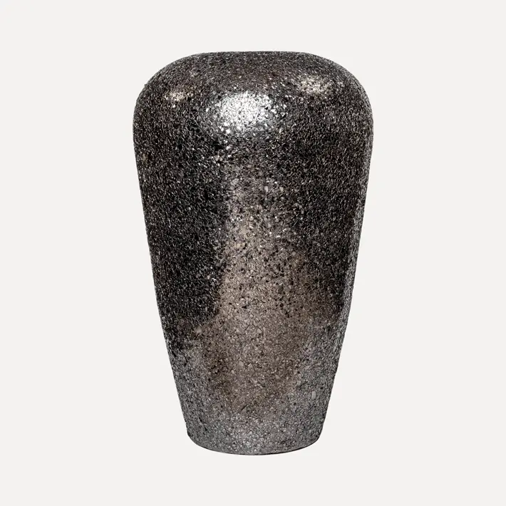 Кашпо с эффектом мозаики, 32x49 см, металл, черный