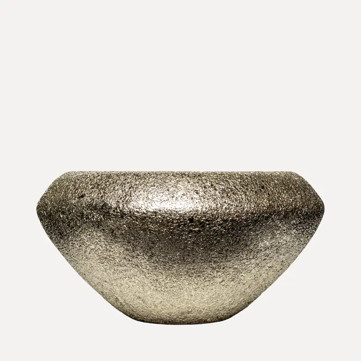 Кашпо с эффектом мозаики, 57x30 см, металл, золотой