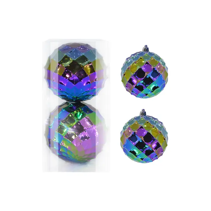 Шары в наборе D12 см, 2шт, пластик, мультиколор, радужный