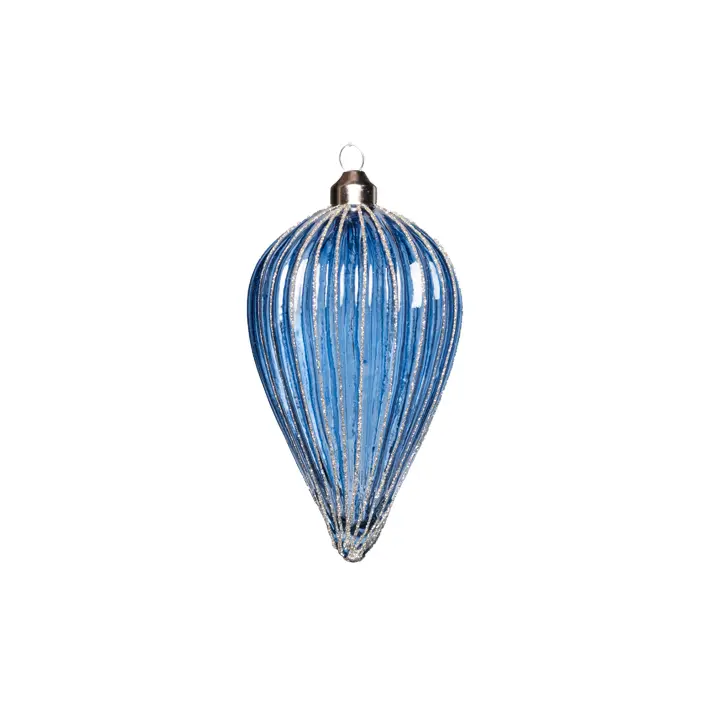 Подвес КАПЛЯ H12 см, стекло, синий