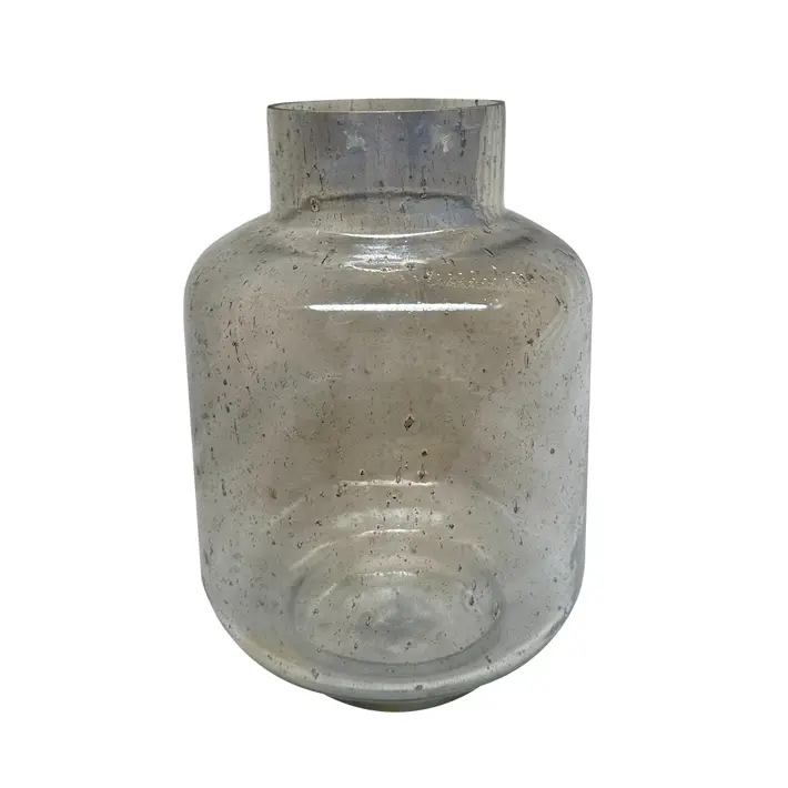 Ваза 20х30 см, стекло, серый