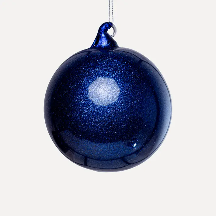 Шар D12 см, стекло, темно-синий