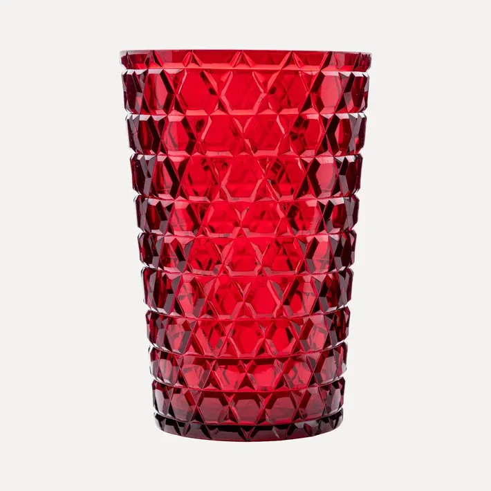 Ваза 15x23 см, стекло, красный