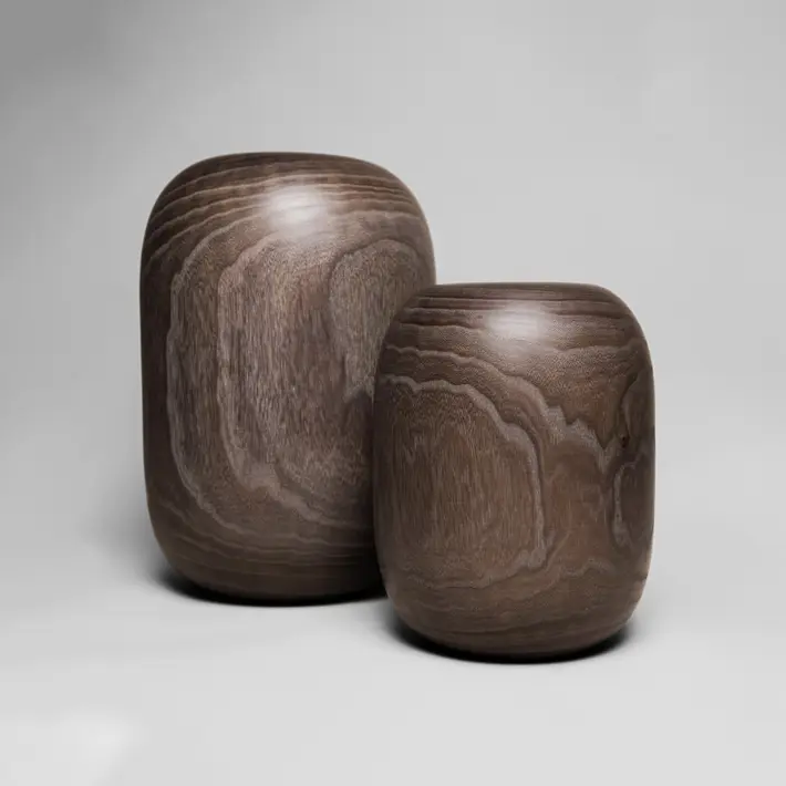 Ваза 23х29 см, дерево, коричневый