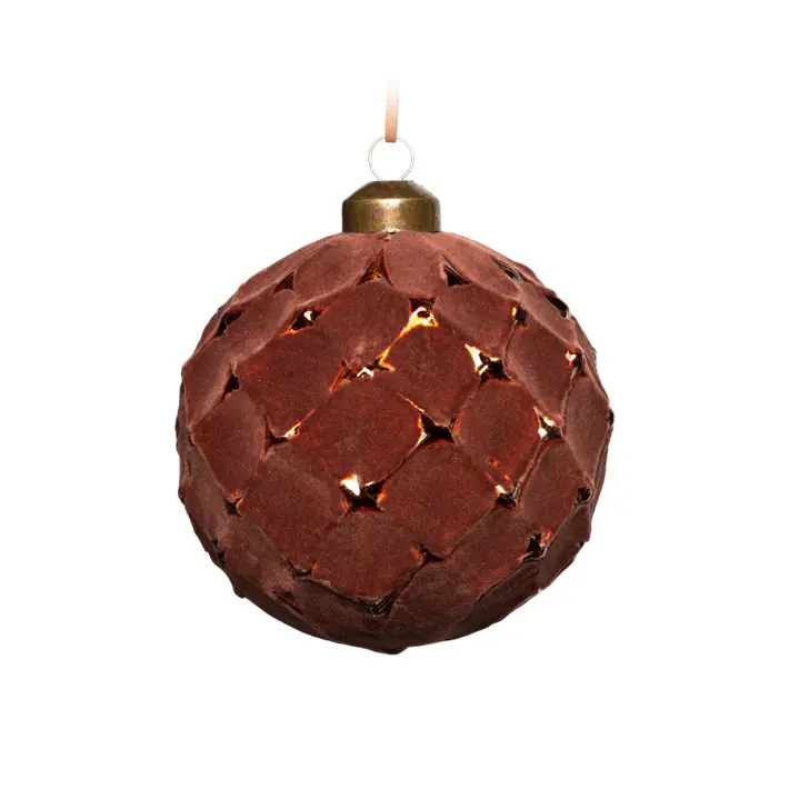 Шар D10 см, стекло, коричневый