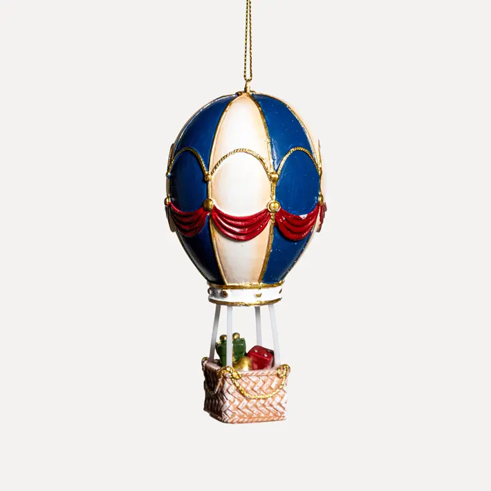 Подвес ВОЗДУШНЫЙ ШАР 7x13 см, полирезин, синий