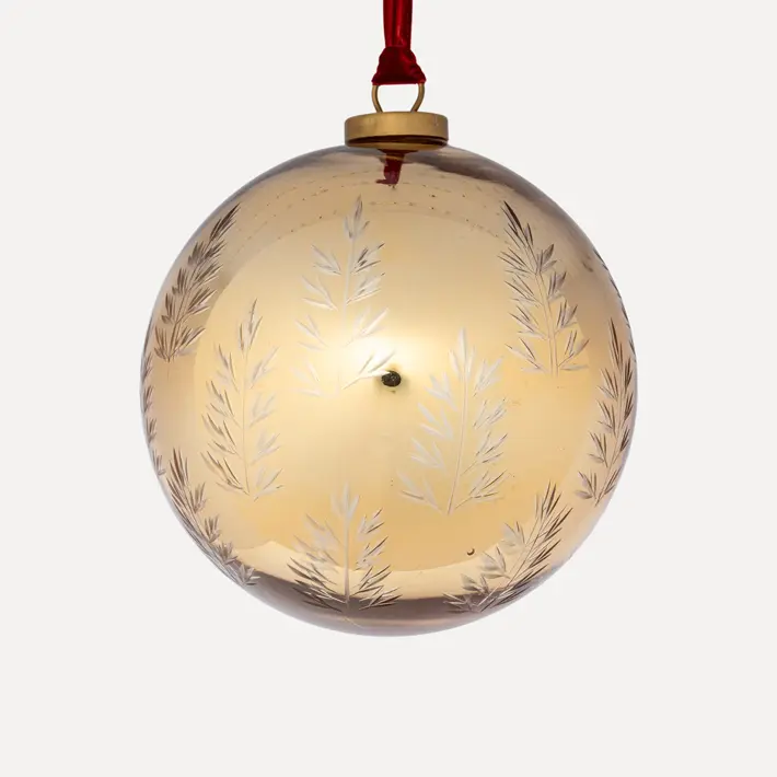Шар D12 см, стекло, золотой
