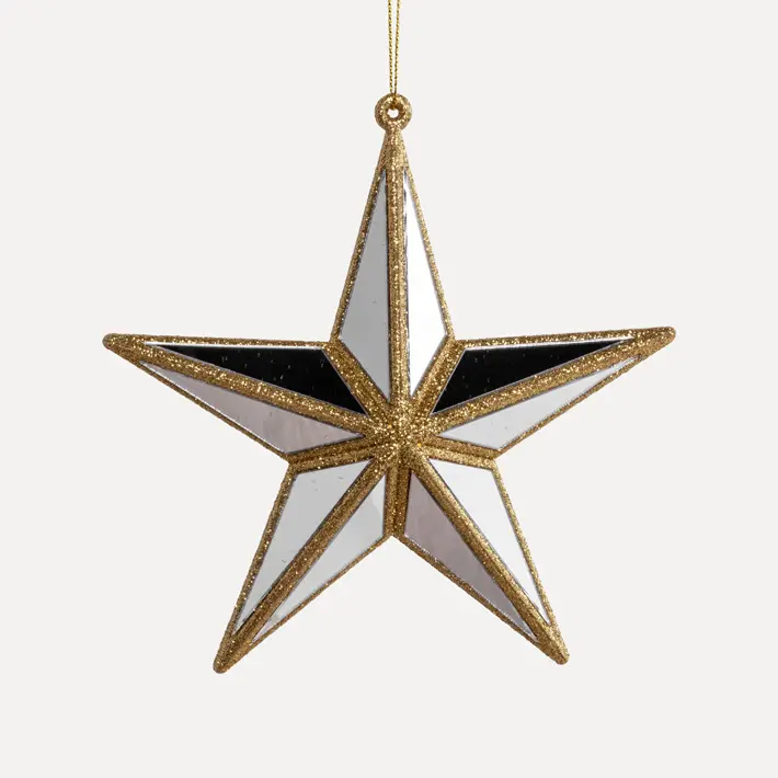 Подвес ЗВЕЗДА H14 см, пластик, золотой