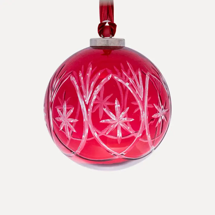 Шар D20 см, стекло, красный