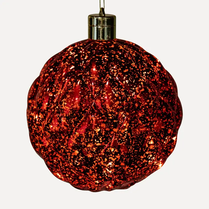 Шар LED D15 см, пластик, красный