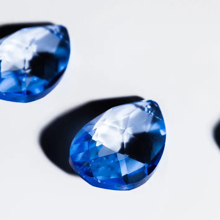 Хруст. капля, 5 шт, голубой