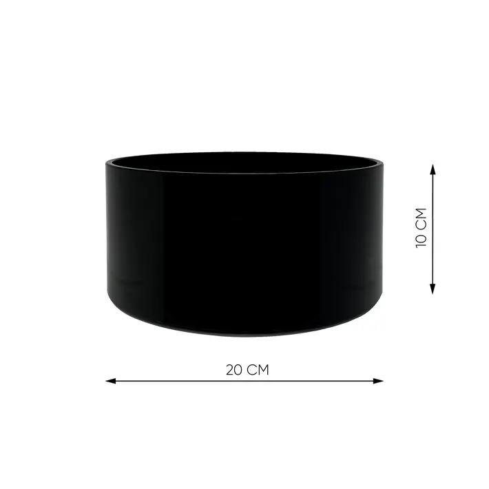 Ваза 20х10 см, поликарбонат, чёрный