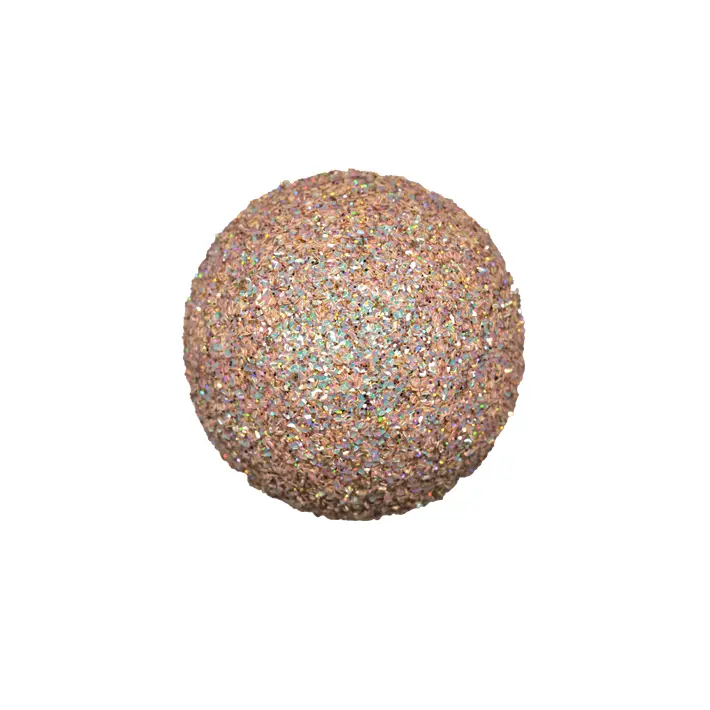Шар D20 см с блёстками, пенопласт, шампань, мультиколор