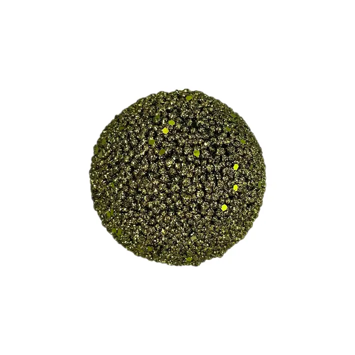 Шар D8 см с блёстками, пенопласт, зеленый