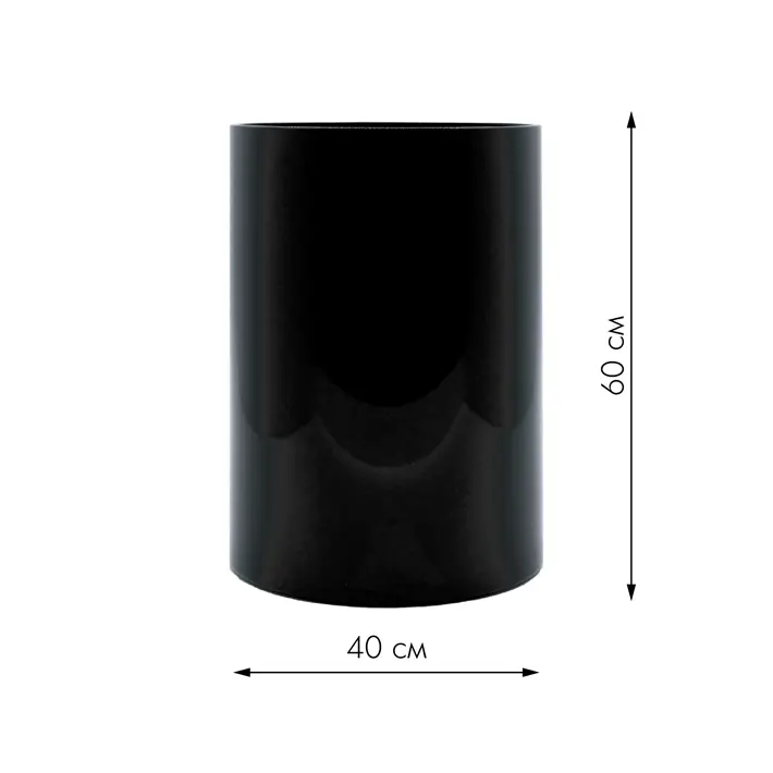 Ваза 40х60 см, поликарбонат, чёрный