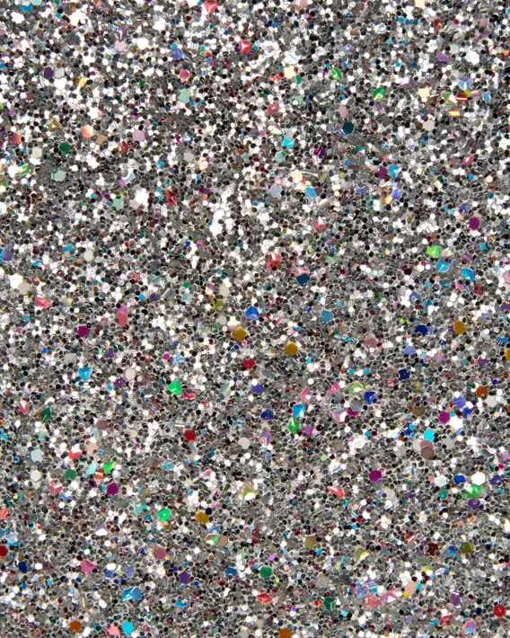 Ткань с блёстками L137 см, текстиль, серебряный, мультиколор