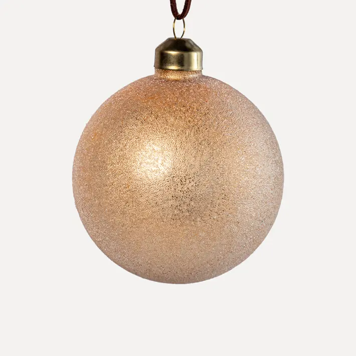Шар D8 см, стекло, золотой