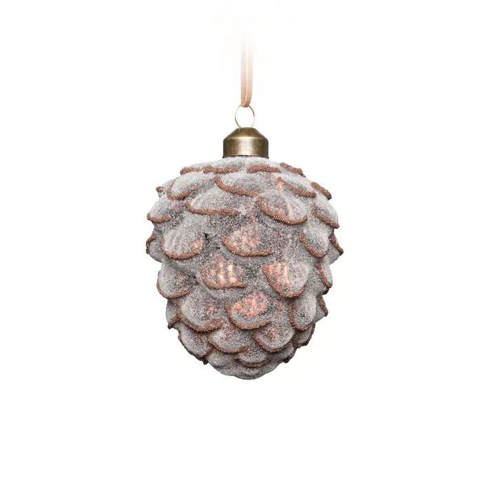 Подвес ШИШКА H8 см, стекло, коричневый