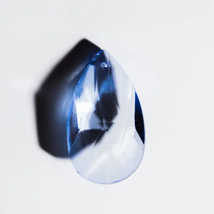 Хруст. капля, 5 шт, голубой