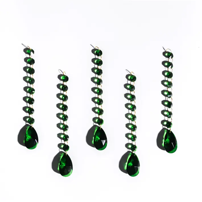 Хруст. цепочка + 1 капля, 5 шт, зеленый