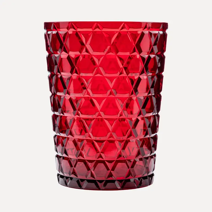 Ваза 14x18 см, стекло, красный