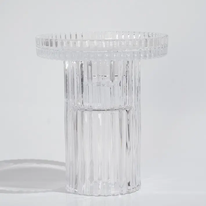 Подсвечник 10х12 см, стекло, прозрачный