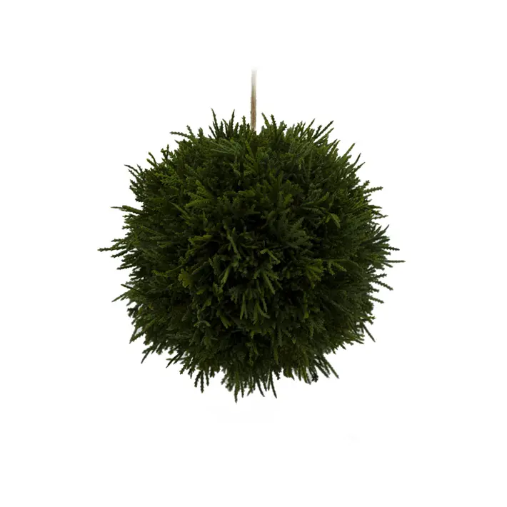 Шар хвойный D20 см, пластик, зелёный