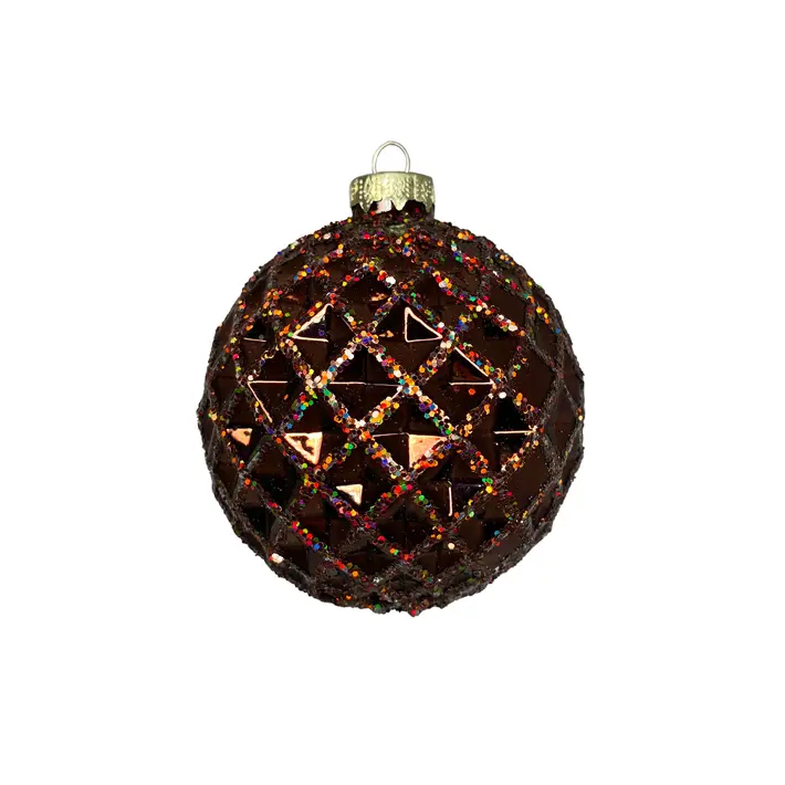 Шар D10 см, стекло, винный