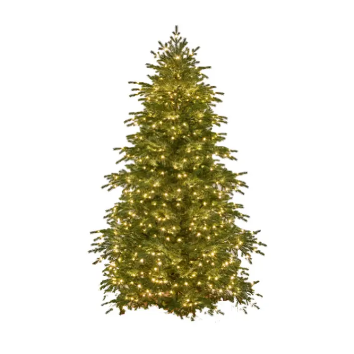 Ель искусственная с лампочками МУРМАНСКАЯ H195 см, пластик, металл, зеленый