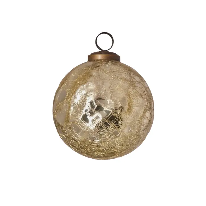 Шар D10 см, стекло, золотой