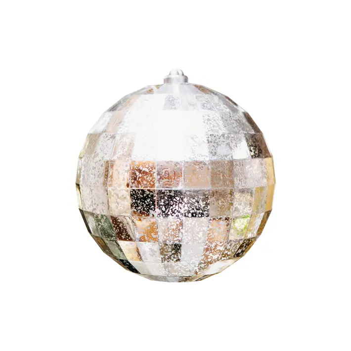 Шар D20 см, пластик, серебряный