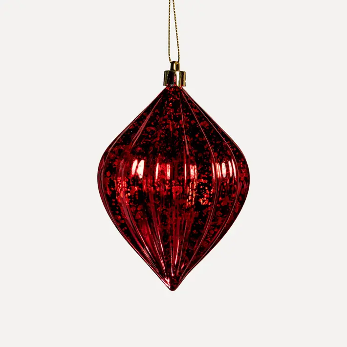 Подвес КАПЛЯ H12 см, пластик, красный