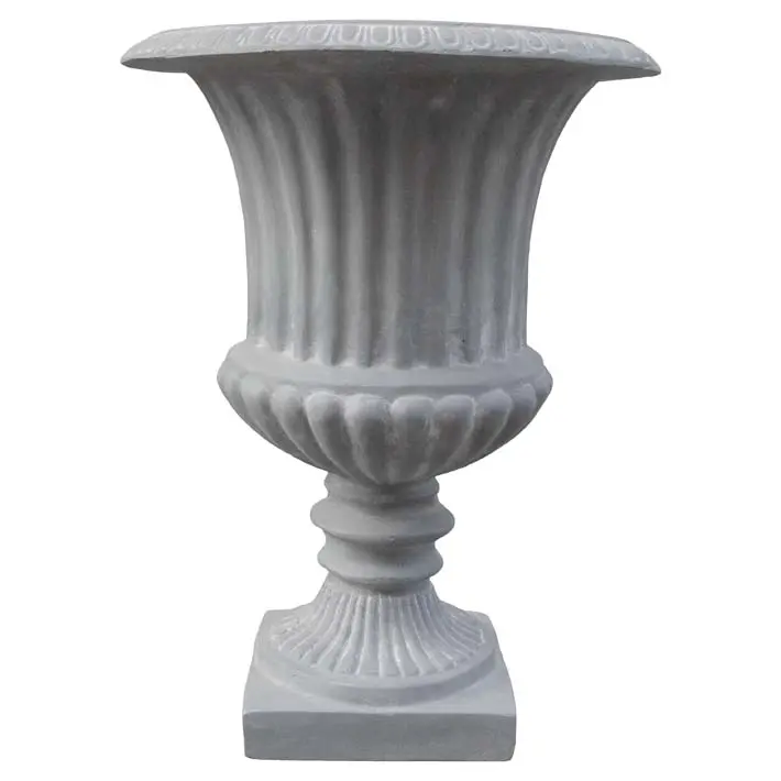 Кашпо в римском стиле 38х47,5 см, фибергласс, серый