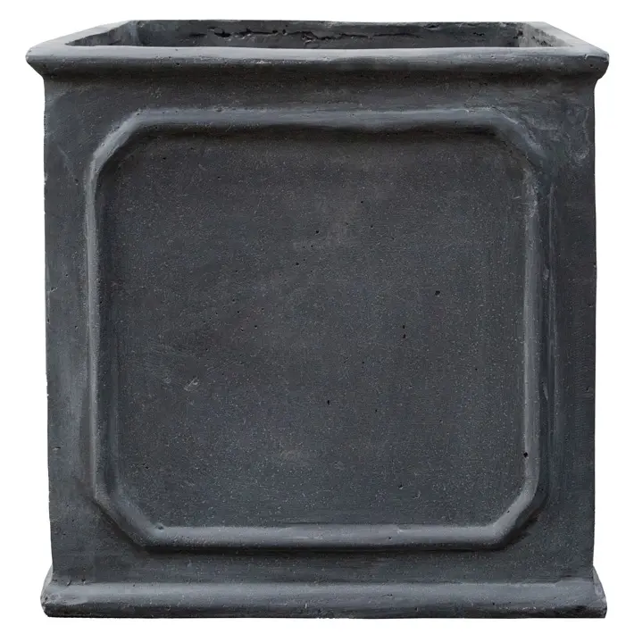 Кашпо 30,5х30,5х30 см, фибергласс, серый