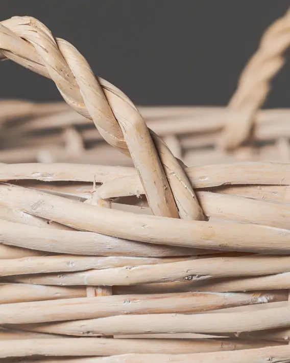 Комплект из 2-х плетёных корзин 39х35, 32х32 см, ива, бежевый