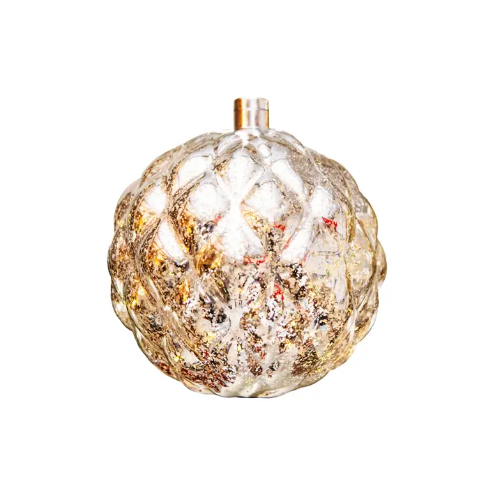 Шар LED D20 см, пластик, серебряный