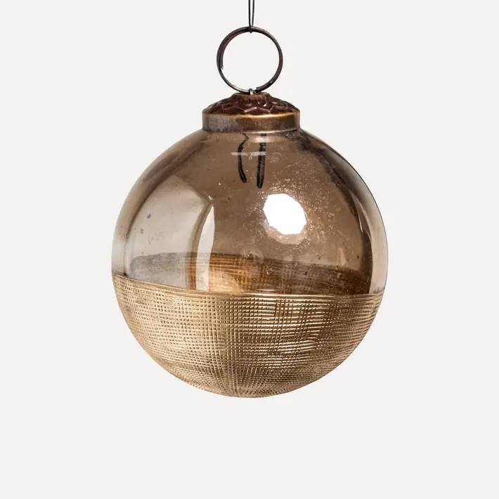 Шар D8 см, стекло, золотой