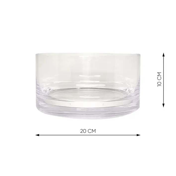 Ваза 20х10 см, поликарбонат, прозрачный