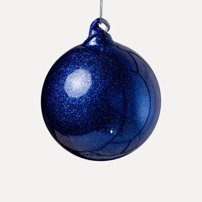 Шар D8 см, стекло, темно-синий