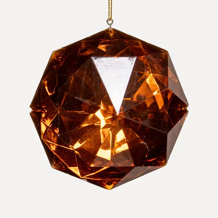 Подвес КРИСТАЛЛ 9x10 см, пластик, коньячный