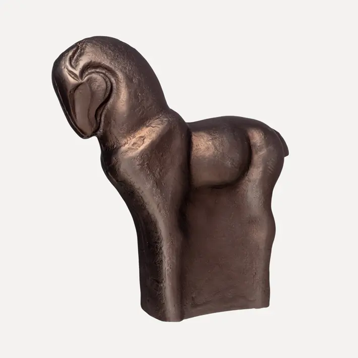 Фигура ЛОШАДЬ 56x14x54 см, металл, бронзовый