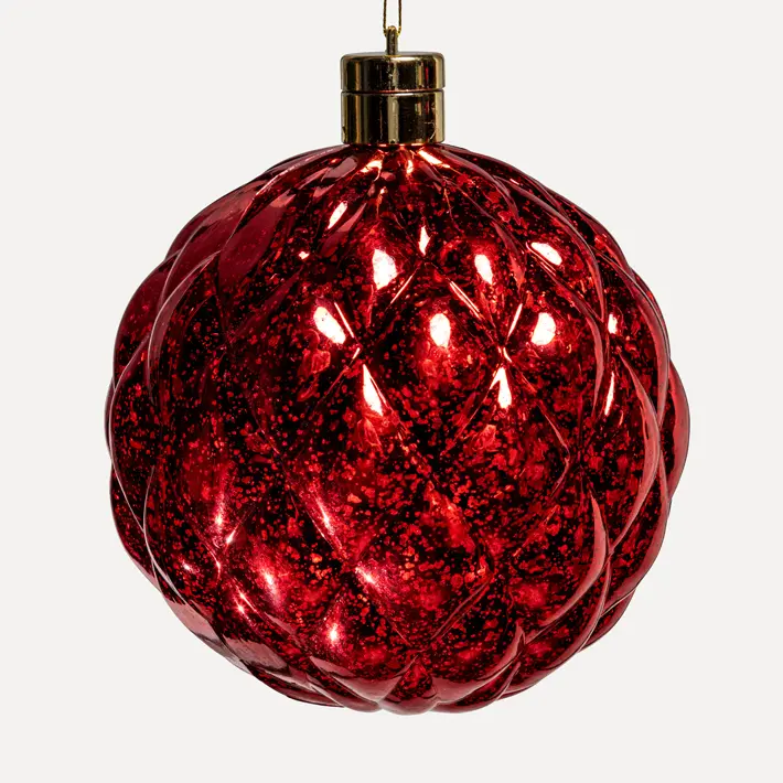 Шар LED D15 см, пластик, красный