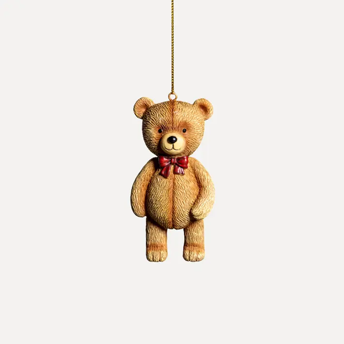 Подвес МЕДВЕДЬ 4x10 см, полирезин, коричневый