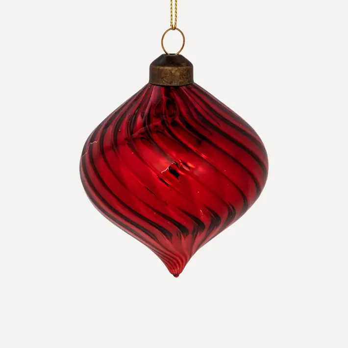 Подвес ЛУКОВИЦА D8 см, стекло, темно-красный Подвес ЛУКОВИЦА D8 см, стекло, темно-красный