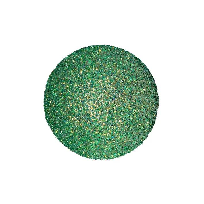 Шар с блёстками D20 см, пенопласт, зелёный, мультиколор