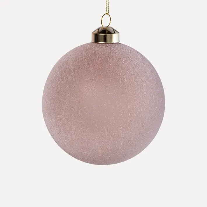 Шар D10 см, стекло, розовый