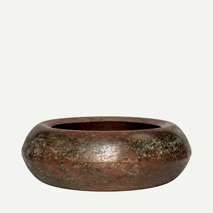 Кашпо 32x9 см, металл, зеленый