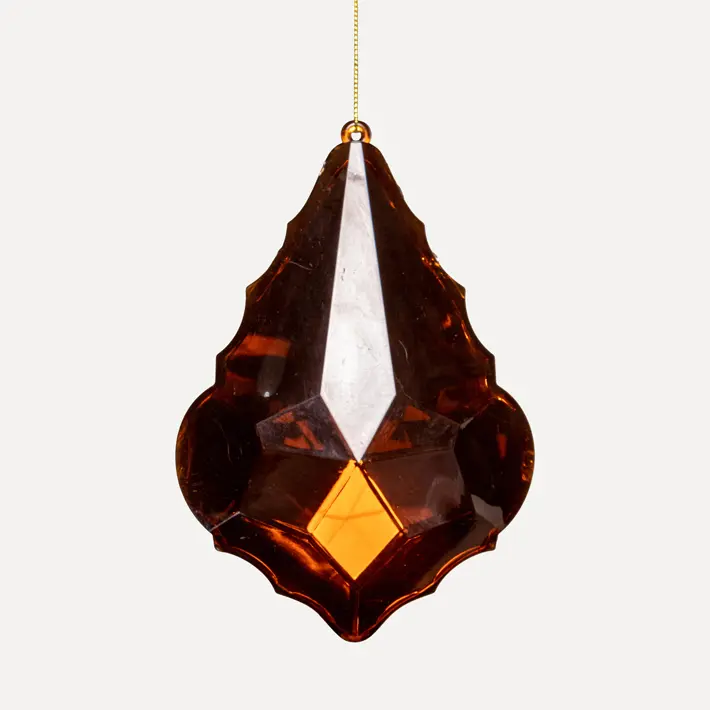 Подвес КРИСТАЛЛ 11x16 см, пластик, коньячный