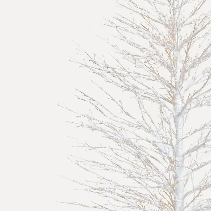 Дерево с мерцающим эффектом LED H270 см, пластик, металл, белый