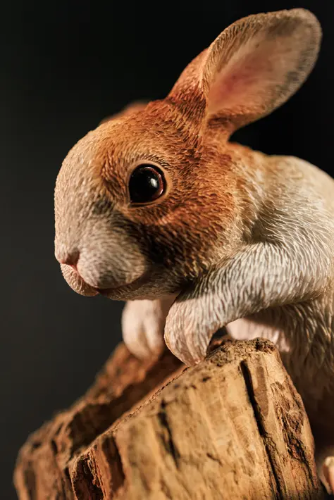 Подвес ЗАЯЦ 9х14 см, полирезин, бело-коричневый